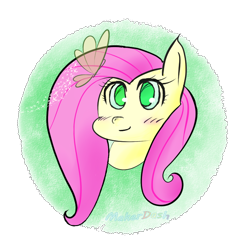 Size: 786x795 | Tagged: safe, artist:makerdash, fluttershy, butterfly, pegasus, pony, cute, female, mare