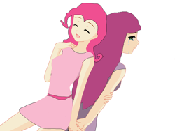 Size: 1600x1200 | Tagged: safe, artist:aaronmon97, artist:aqua999, pinkie pie, human, clothes, dress, humanized, pinkamena diane pie, self paradox