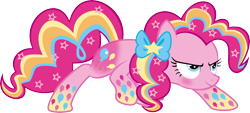Size: 7498x3398 | Tagged: safe, artist:benybing, pinkie pie, earth pony, pony, rainbow power, simple background, solo, transparent background, vector