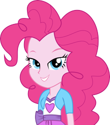 Size: 3000x3410 | Tagged: safe, artist:nero-narmeril, pinkie pie, equestria girls, bedroom eyes, clothes, looking at you, simple background, skirt, solo, transparent background, vector