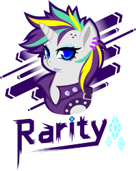 Size: 2099x2639 | Tagged: safe, artist:alpaca-pharaoh, rarity, pony, unicorn, alternate hairstyle, clothes, ear piercing, earring, jacket, jewelry, piercing, punk, raripunk, simple background, solo, text, transparent background
