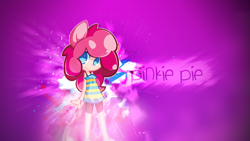 Size: 1920x1080 | Tagged: safe, artist:azery, artist:lillynya, pinkie pie, anthro, solo, wallpaper