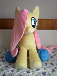 Size: 1488x1984 | Tagged: safe, artist:qtpony, fluttershy, cropped, irl, life size, photo, plushie, solo