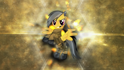 Size: 3840x2160 | Tagged: safe, artist:dolphinfox, artist:game-beatx14, derpibooru import, daring do, military uniform, solo, wallpaper