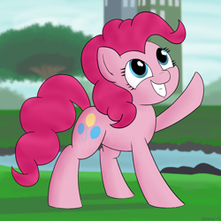 Size: 1500x1500 | Tagged: safe, artist:ashtoneer, pinkie pie, earth pony, pony, the gift of the maud pie, female, mare, pink coat, pink mane, solo