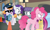 Size: 1000x600 | Tagged: safe, artist:dm29, copper top, maud pie, pinkie pie, rarity, earth pony, pony, unicorn, the gift of the maud pie, manehattan, parking ticket, party cannon, police officer, simpsons did it, the simpsons, wheel clamp