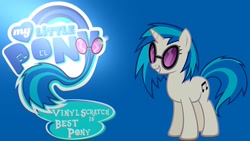 Size: 1920x1080 | Tagged: safe, artist:barrfind, artist:moongazeponies, derpibooru import, dj pon-3, vinyl scratch, pony, unicorn, best pony, emblem, female, logo, mare, smiling, solo, vector, wallpaper