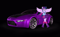 Size: 2560x1600 | Tagged: safe, artist:theshadowstone, derpibooru import, twilight sparkle, equestria girls, car, obligatory pony