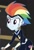 Size: 536x788 | Tagged: safe, derpibooru import, screencap, rainbow dash, zapp, equestria girls, movie magic, spoiler:eqg specials, alternate hairstyle, clothes, costume, cropped, cute, dashabetes, female, geode of super speed, magical geodes, outfit, power ponies, solo, watermark