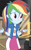 Size: 344x563 | Tagged: safe, derpibooru import, screencap, rainbow dash, equestria girls, movie magic, spoiler:eqg specials, clothes, compression shorts, cropped, cute, dashabetes, female, geode of super speed, jacket, magical geodes, shorts, shrug, skirt, solo, wristband