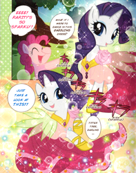 Size: 868x1103 | Tagged: safe, artist:akira himekawa, pinkie pie, rarity, earth pony, pony, unicorn, manga, official, translation