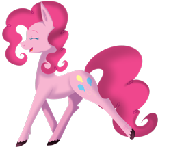 Size: 1280x1214 | Tagged: safe, artist:sakya-chan, pinkie pie, earth pony, pony, female, mare, pink coat, pink mane, simple background, solo, transparent background
