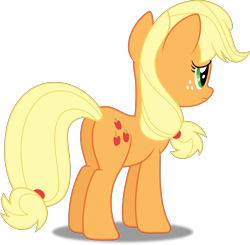 Size: 3061x3000 | Tagged: safe, artist:dashiesparkle, applejack, earth pony, pony, the best night ever, female, freckles, plot, simple background, solo, transparent background, vector