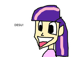 Size: 800x600 | Tagged: safe, derpibooru import, twilight sparkle, human, 1000 hours in ms paint, desu, humanized, ms paint, solo