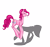 Size: 4008x3744 | Tagged: safe, artist:gree3, pinkie pie, earth pony, pony, duality, pinkamena diane pie, pronking, shadow