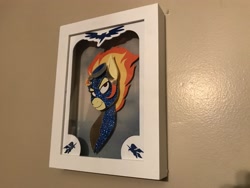 Size: 4032x3024 | Tagged: safe, artist:samoht-lion, derpibooru import, spitfire, pegasus, pony, bust, craft, female, goggles, irl, mare, papercraft, photo, solo, traditional art, wonderbolts