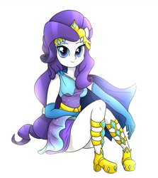 Size: 1001x1123 | Tagged: safe, artist:fotasy, rarity, better together, equestria girls, forgotten friendship, beautiful, clothes, dress, high heels, jewelry, looking at you, ponied up, shoes, simple background, skirt, skirt lift, super ponied up, thighs, tiara, white background