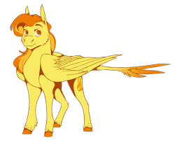 Size: 1966x1595 | Tagged: safe, artist:parrpitched, derpibooru import, spitfire, pegasus, pony, female, leonine tail, mare, simple background, solo, tail feathers, transparent background