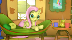 Size: 1920x1080 | Tagged: safe, artist:krida2, fluttershy, pegasus, pony, 3d, solo, source filmmaker