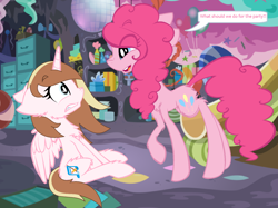 Size: 1648x1232 | Tagged: safe, artist:obriannakenobi, pinkie pie, oc, alicorn, pony, alicorn oc, cute, diapinkes