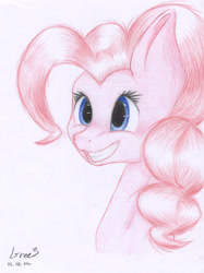 Size: 2354x3151 | Tagged: safe, artist:gree3, pinkie pie, earth pony, pony, bust, portrait, solo, traditional art