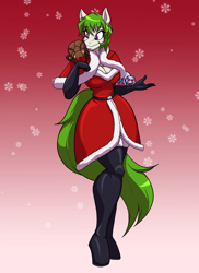 Size: 2400x3300 | Tagged: safe, artist:toughset, oc, oc:glimmer, oc:hersh, oc:maple glaze, anthro, beetle, earth pony, insect, original species, spider, arachnid, clothes, crystal jumping spider, evening gloves, female, festive, gloves, long gloves, mare, socks, thigh highs