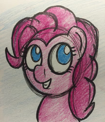 Size: 1280x1483 | Tagged: safe, artist:ashtoneer, pinkie pie, earth pony, pony, smiling, solo, traditional art