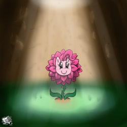 Size: 800x800 | Tagged: safe, artist:sanyo2100, pinkie pie, dendrification, flower, flowey, inanimate tf, pure unfiltered evil, solo, species swap, tree, undertale, xk-class end-of-the-world scenario
