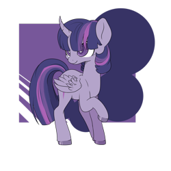 Size: 1024x1024 | Tagged: safe, artist:rue-willings, derpibooru import, twilight sparkle, twilight sparkle (alicorn), alicorn, pony, curved horn, female, hooves, mare, solo