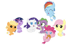 Size: 750x481 | Tagged: safe, derpibooru import, edit, editor:undeadponysoldier, applejack, fluttershy, pinkie pie, rainbow dash, rarity, spike, twilight sparkle, unicorn twilight, dragon, earth pony, pegasus, pony, unicorn, adorable face, babity, baby, baby applejack, baby dash, baby dragon, baby pie, baby pony, baby spike, babyjack, babylight sparkle, babyshy, biting, cookie, crayon, cute, daaaaaaaaaaaw, dashabetes, diaper, diapinkes, eating, eyes closed, female, filly, flying, foal, food, freckles, jackabetes, lying back, lying down, male, mane seven, mane six, open mouth, raised hoof, raribetes, sharing, shipping, shyabetes, simple background, sitting, sparity, spikabetes, spit, straight, they grow up so fast, twiabetes, white background, younger