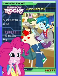 Size: 640x846 | Tagged: safe, pinkie pie, thunderbass, equestria girls, blushing, fangirl, heart, pinkiebass, shipping