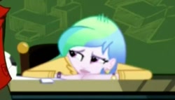 Size: 534x305 | Tagged: safe, screencap, princess celestia, principal celestia, eqg summertime shorts, equestria girls, subs rock, cute, cutelestia, head on desk, sad, sadlestia, sadorable, woobie