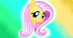 Size: 1366x728 | Tagged: safe, artist:gaelledragons, fluttershy, pegasus, pony, bust, portrait, solo