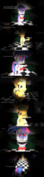 Size: 1360x5392 | Tagged: safe, artist:derek the metagamer, applejack, twilight sparkle, earth pony, pony, 3d, animatronic, applefreddy, censored dialogue, comic, five nights at aj's, five nights at freddy's, five nights at fuckboy's, gmod