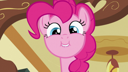 Size: 1366x768 | Tagged: safe, screencap, pinkie pie, earth pony, pony, baby cakes, female, mare, pink coat, pink mane, solo