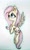 Size: 1296x2160 | Tagged: safe, fluttershy, pegasus, pony, flying, looking away, pencil drawing, solo, traditional art