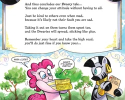 Size: 1314x1053 | Tagged: safe, artist:andypriceart, idw, pinkie pie, zecora, earth pony, pony, zebra, spoiler:comic, spoiler:comic41