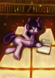 Size: 1000x1427 | Tagged: safe, artist:doll, derpibooru import, twilight sparkle, anatomically incorrect, book, dust, incorrect leg anatomy, solo, underhoof