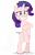 Size: 5000x7800 | Tagged: safe, artist:yanoda, edit, editor:slayerbvc, rarity, pony, unicorn, make new friends but keep discord, absurd resolution, assisted exposure, bipedal, blushing, covering, embarrassed, female, furless, furless edit, mare, naked rarity, nude edit, nudity, shaved tail, simple background, solo, transparent background, vector, vector edit, we don't normally wear clothes