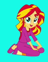 Size: 791x1010 | Tagged: safe, sunset shimmer, equestria girls, rainbow rocks, clothes, pajamas, simple background, slippers