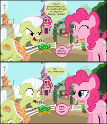 Size: 1991x2292 | Tagged: safe, artist:mlp-silver-quill, granny smith, pinkie pie, earth pony, pony, friends forever, spoiler:comic, comic, sweet apple acres