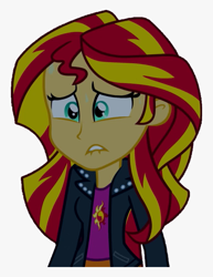 Size: 860x1115 | Tagged: safe, edit, sunset shimmer, equestria girls, rainbow rocks, clothes, lip bite, vector, vector edit