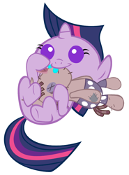 Size: 2000x2700 | Tagged: safe, artist:beavernator, artist:bronyboy, derpibooru import, smarty pants, twilight sparkle, pony, all glory to the beaver grenadier, baby, baby pony, beavernator is trying to murder us, cute, filly, foal, hnnng, nom, simple background, solo, twiabetes, vector, white background