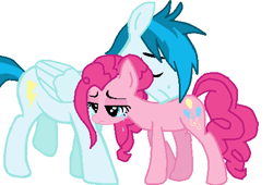 Size: 476x323 | Tagged: safe, artist:thunderpie, pinkie pie, thunderbass, earth pony, pony, crying, hug, pinkiebass, sad, shipping