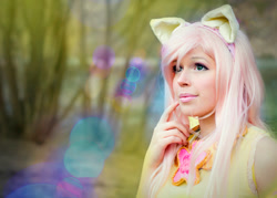 Size: 1024x732 | Tagged: safe, artist:tinemarieriis, fluttershy, human, clothes, cosplay, costume, irl, irl human, photo, solo