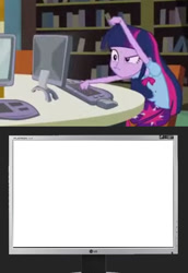 Size: 612x890 | Tagged: safe, derpibooru import, twilight sparkle, equestria girls, exploitable, exploitable meme, gamer twi, meme, obligatory pony, tv meme