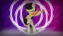 Size: 1920x1080 | Tagged: safe, artist:germanmcpictures, artist:vosmy, derpibooru import, octavia melody, earth pony, pony, eyes closed, standing, vector, violin, wallpaper