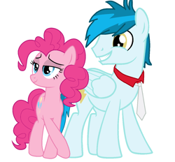 Size: 1136x1052 | Tagged: safe, pinkie pie, thunderbass, earth pony, pony, happy, pinkiebass, shipping