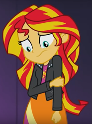 Size: 443x599 | Tagged: safe, screencap, sunset shimmer, equestria girls, rainbow rocks, cropped, solo