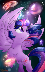 Size: 1500x2400 | Tagged: safe, artist:mewy101, derpibooru import, twilight sparkle, twilight sparkle (alicorn), alicorn, pony, bubble, female, mare, solo, underwater